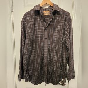 Men's Black Plaid Shirt
